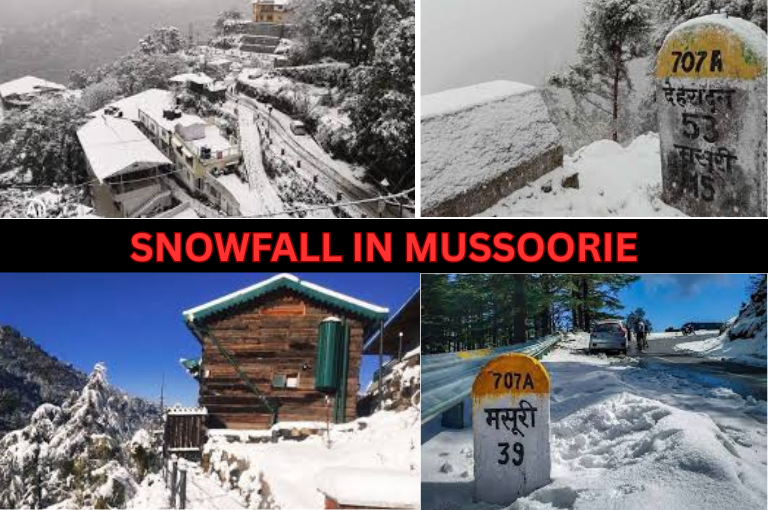 Experience the Beauty of Uttarakhand During the Snowfall in Mussoorie Image