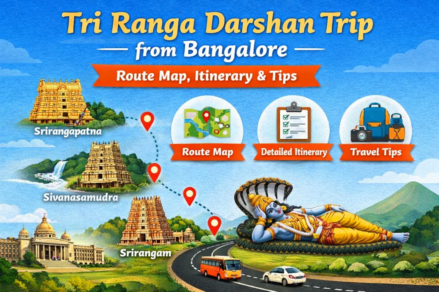 Tri Ranga Darshan Travel Guide Route Map, Itinerary & Tips Image